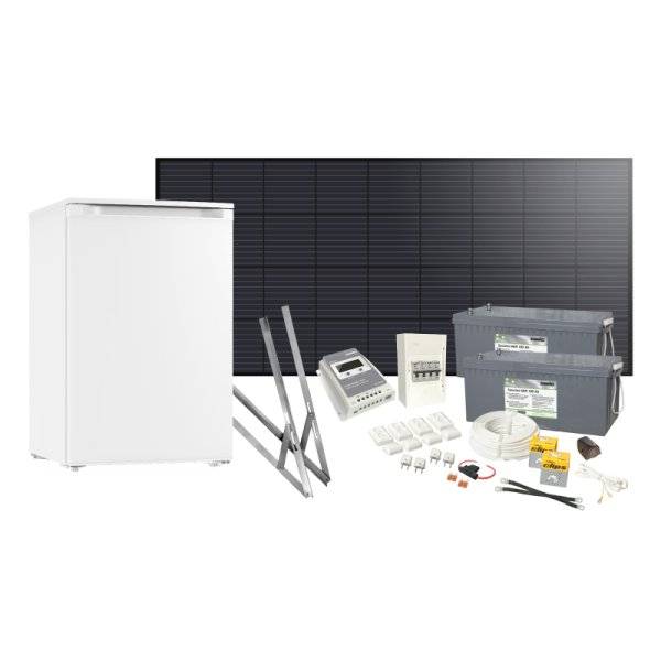 Solcellspaket 200W med kylskåp 116l