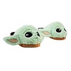 Disney Stitch damtofflor fluffiga inomhus husskor halkfria Mimmi Pigg Baby Yoda-tofflor damgåvor, Grön Baby Yoda, 36.5/37 EU