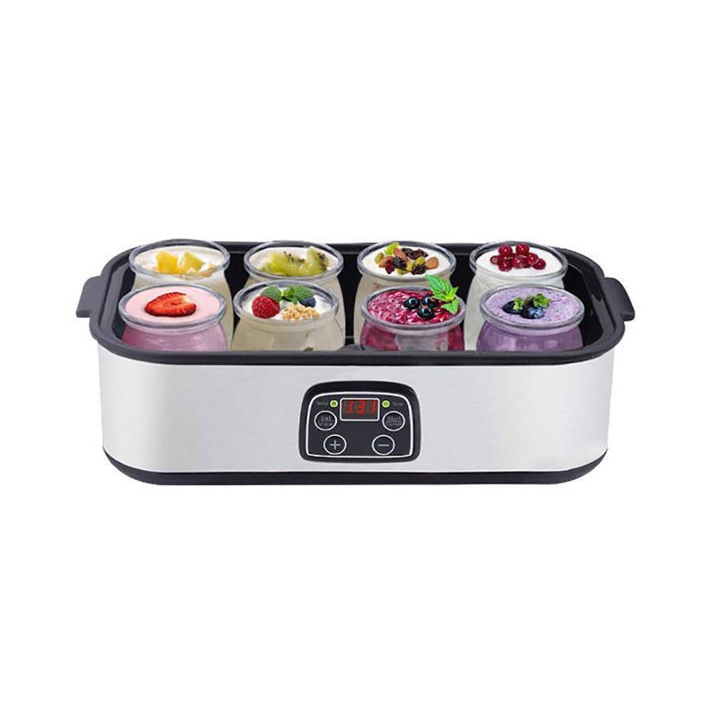 1400ML Professionell Hemgjord Milkshake Pudding Maskin Stor Kapacitet Yoghurtmaskin Intelligent Glassmaskin gray