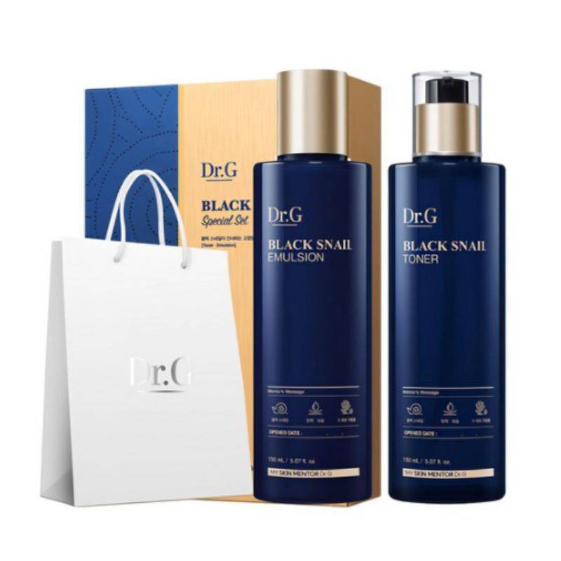 Dr.G Black Snail Toner 150ml + Emulsion 150ml Specialset – Intensivt Återfuktande & Uppstramande Hudvårdsduo