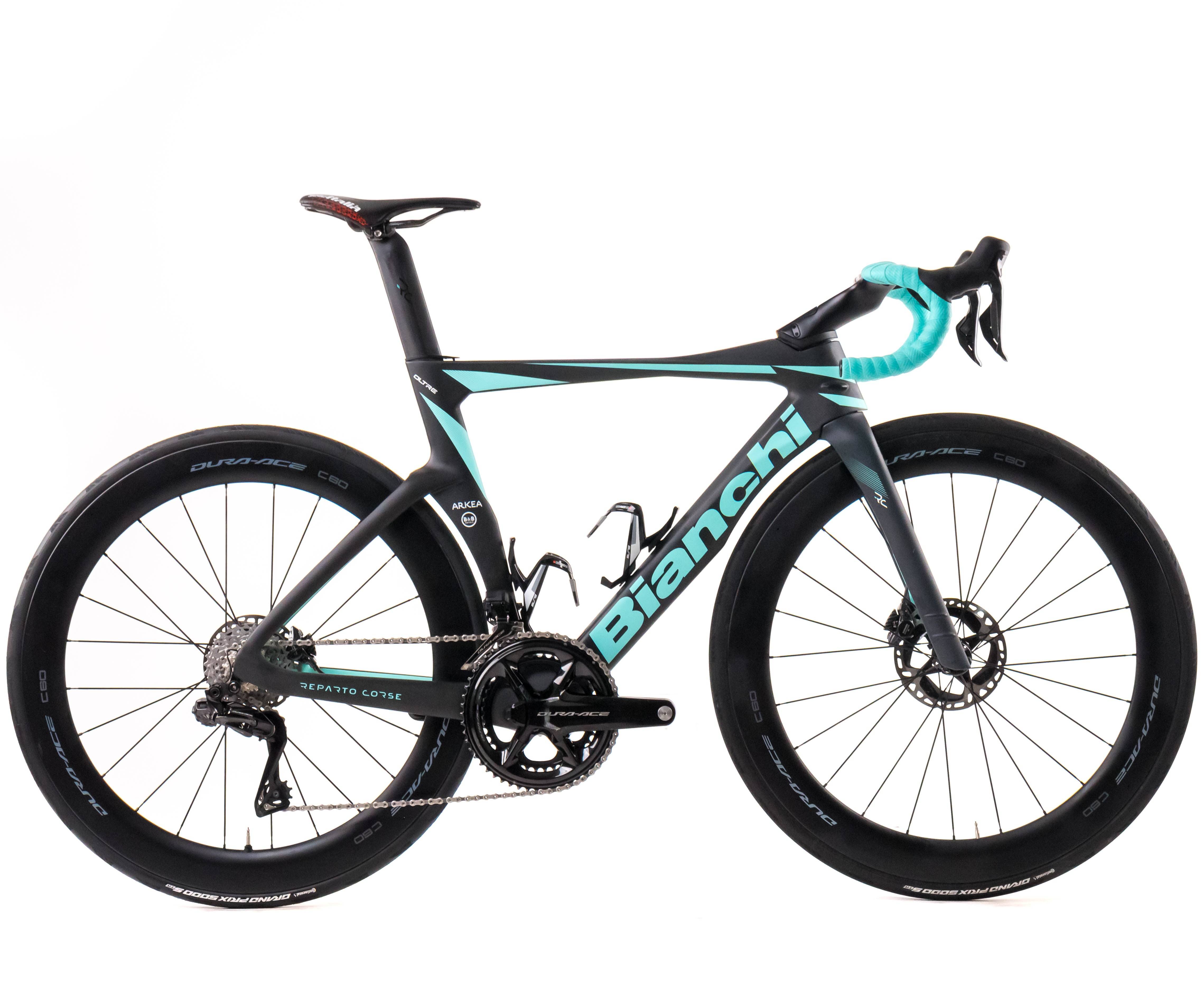 Bianchi Oltre RC 2024 - Shimano Dura-Ace Di2 2x12sp Power Meter - Shimano Dura-Ace C50 - Bikeroom / 53 / celeste-black