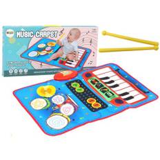 2in1 Kids Music Mat: Interaktiva trummor och piano med pinnar