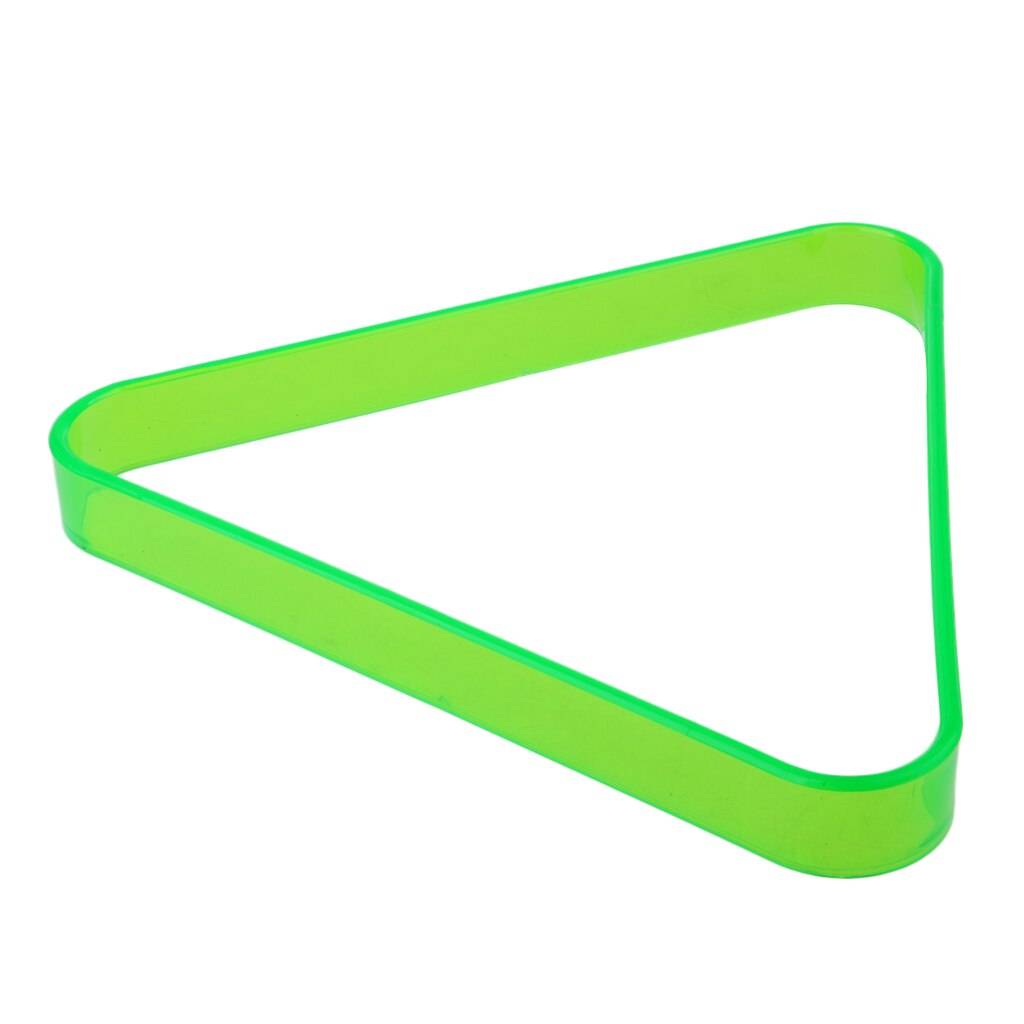 Slitstark topp biljardbord plast triangel rack biljard tillbehör passar 8 bollar 4 färger (orange, lila, grön, röd) - Grön