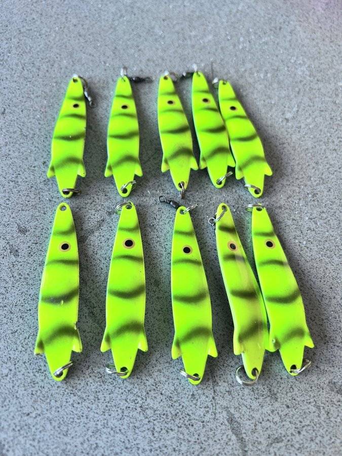 10 st ABU Toby Tiger 20 g skeddrag