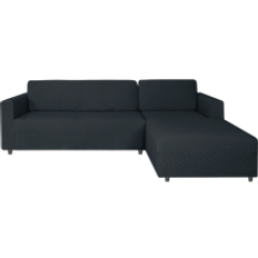 Couchbezug L Form Stretch, Sofabezug Sofabezug Ecksofa L Form, Universal soffa Überzug Ecksoffa, Couch Cover L Shape Sofaschoner Schonbezug - Mörkgrå - A,B,C,D,E