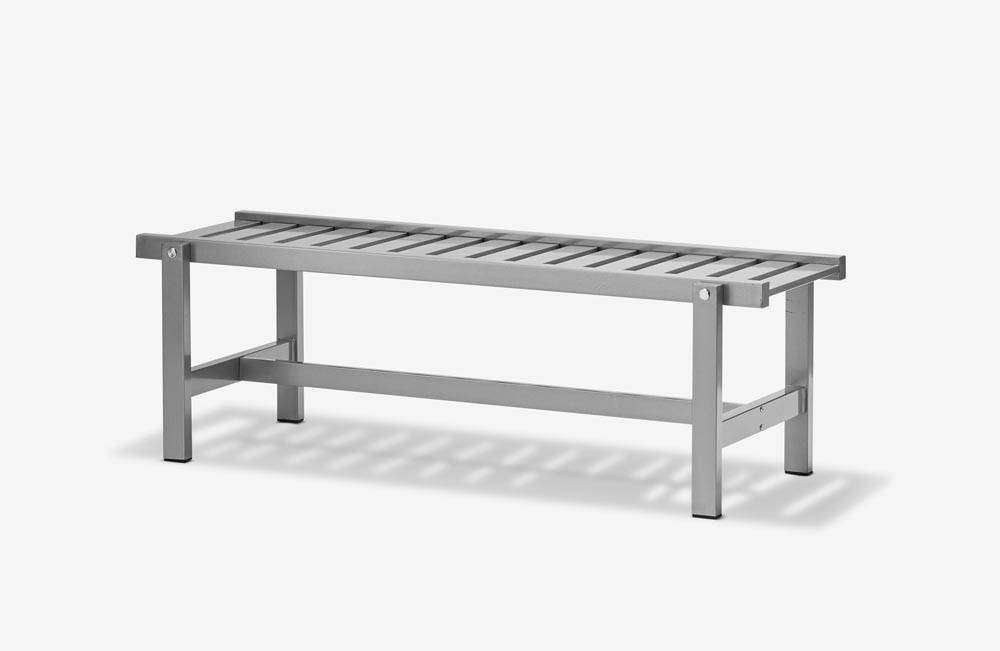 Fri Form bänk Grå aluminium