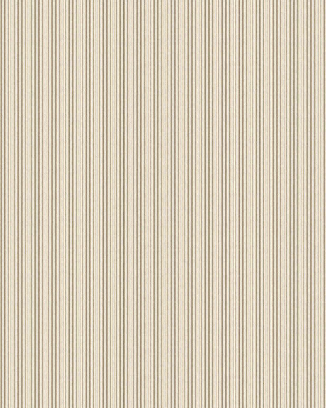 Lim & Handtryck Tapet - Sommerstribet beige/hvid