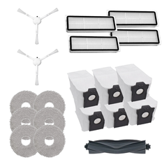 Dreame L10s Plus reservedele kit - HEPA filter, sidebørster, hovedbørste, rund moppe og støvsugerposer til Dreame robotstøvsuger