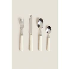 4-PIECE CUTLERY SET WITH CREAM HANDLE