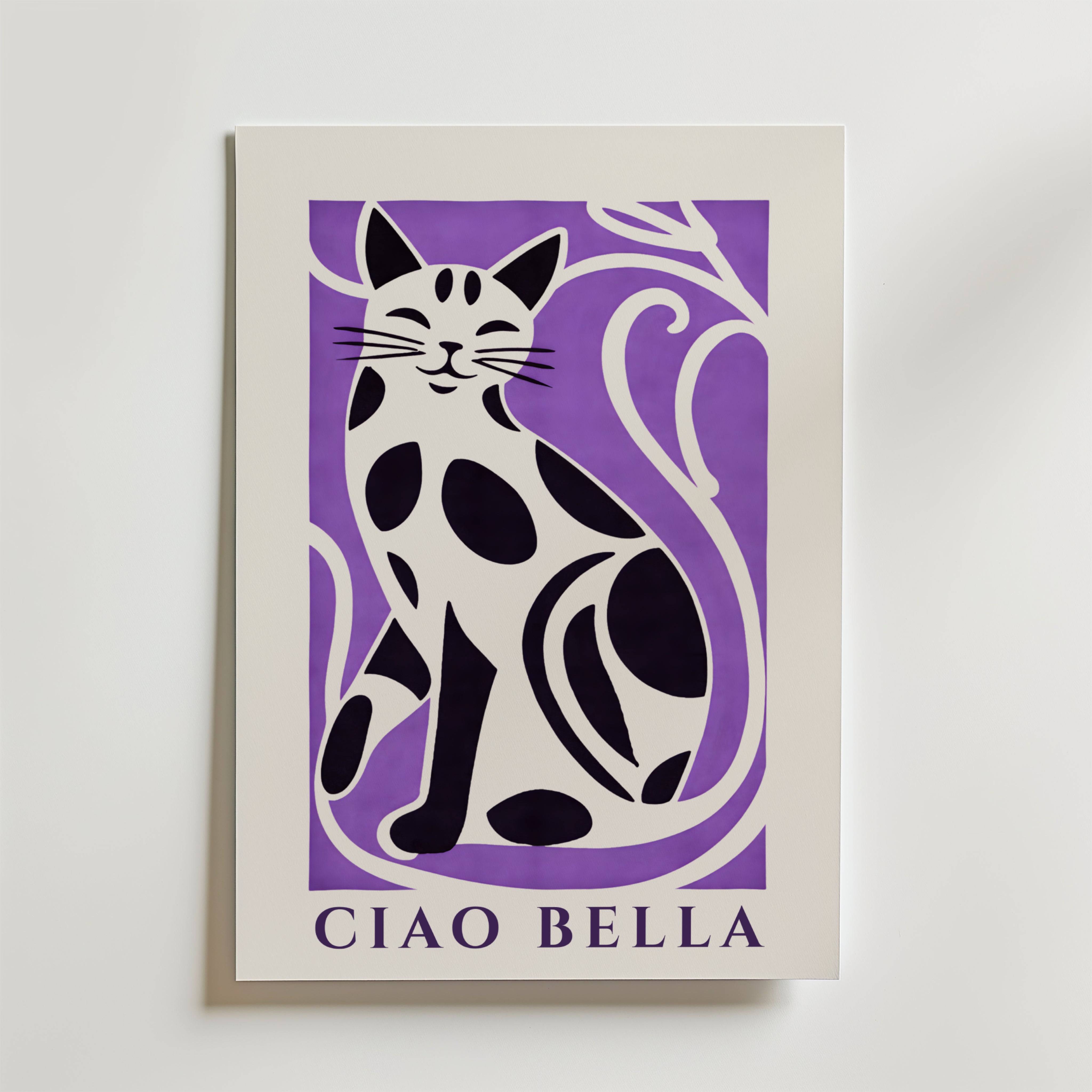 La Gatta Viola Poster - Fine Art Poster 70x100 cm