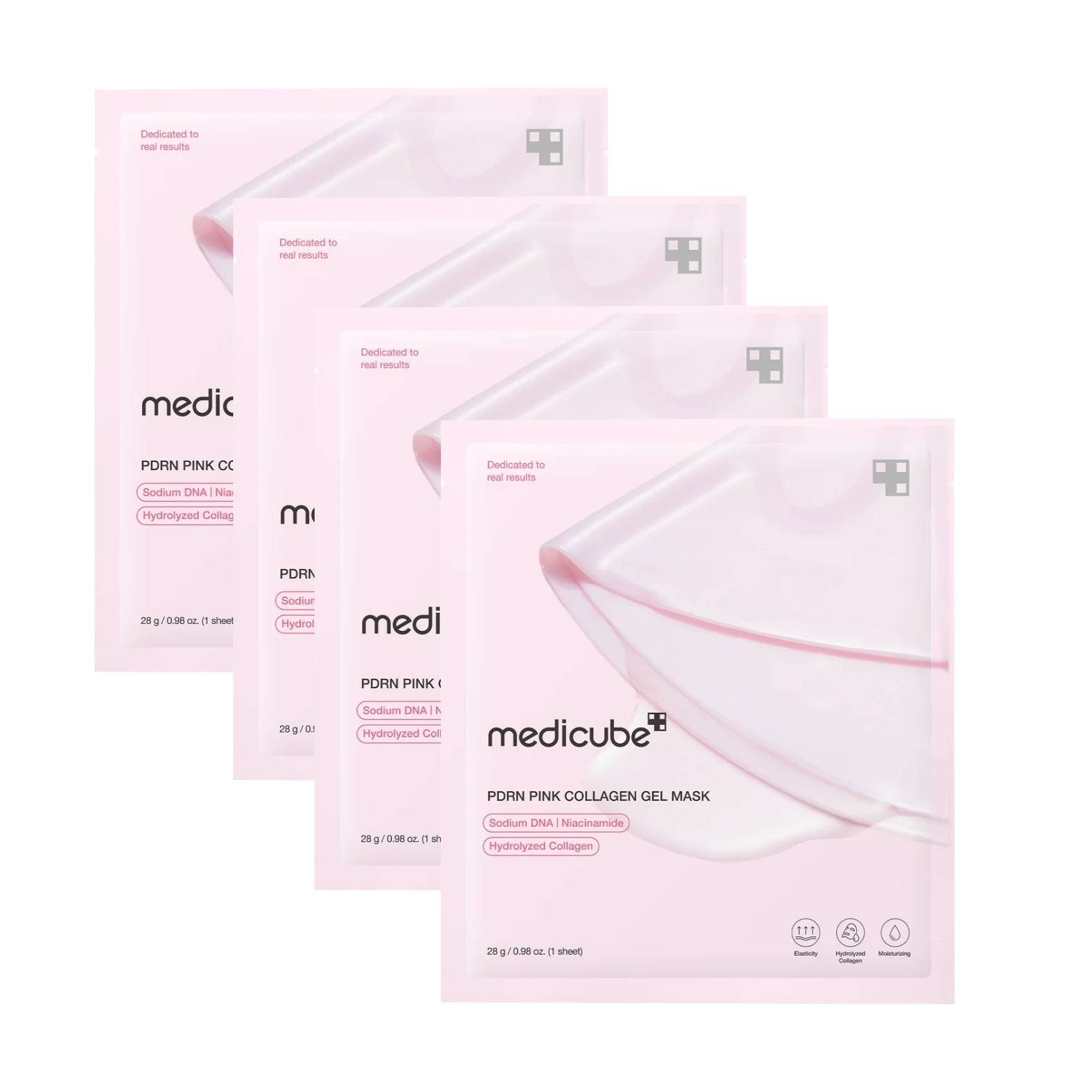 Medicube - PDRN Pink Collagen Gel Mask - Pink - 4 stk. - Klar til levering - Prismatch
