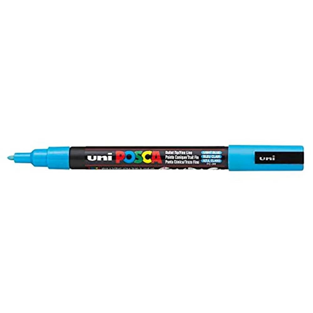 Faber Castell Uniposca Pc-3m Fine Round Tip 1.3mm Sky Blue 6 Units Tuspen