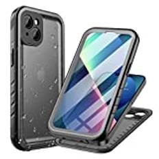 Cozycase Vattentätt fodral för iPhone 13 Mini (5,4 tum), vattentätt 360-graders skydd, pansarfodral, stötsäkert, komplett skydd, dammskydd, hårt skal med militärt skydd, mobilskal med kameraskydd