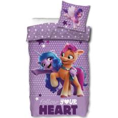 My Little Pony sängkläder - 150x210 cm - Följ ditt hjärta - 2 i 1 design - Bäddset i 100% bomull - Multi (150x210 cm)