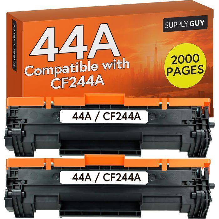 Toner compatible - WOOPSO - CF244A (HP 44A) - Noir - Pack de 2 - 1000 pages (5% A4)