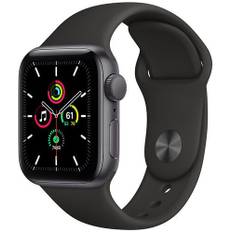 Apple Watch SE Aluminium 40 mm (2020) | WiFi + Cellular | spacegrey | Sportsrem sort M/L