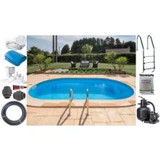Swimmingpool, GRE, oval 7x3,2x1,5 komplet med teknik - PoolOasen