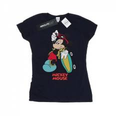 Disney Mickey Mouse Skate Dude T-shirt i bomull för damer/damer L marinblå färg