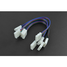 LED Strip Connector Cable 4-Pin, Snap-Down, No Soldering (5PCS)