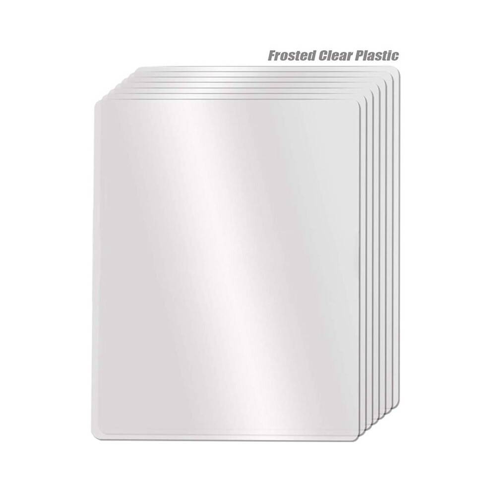 Clear Flexible Plastic Cutting Board Mats Set, Frosted Clear Kitchen Cutting Board Clear Mats 17.5 x 12 Inches,Set of 14