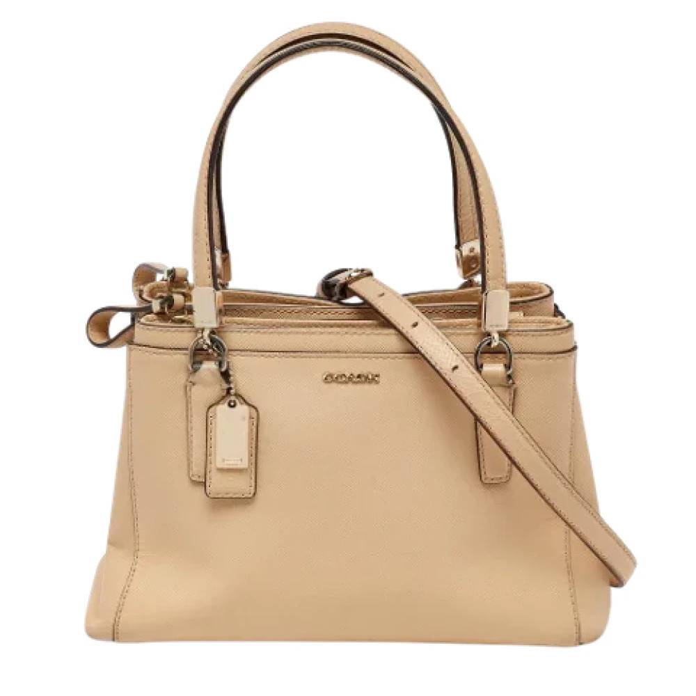 Coach Pre-owned Pre-owned Laeder totes - Vintage - Dame - Beige - ONE SIZE - Tyl