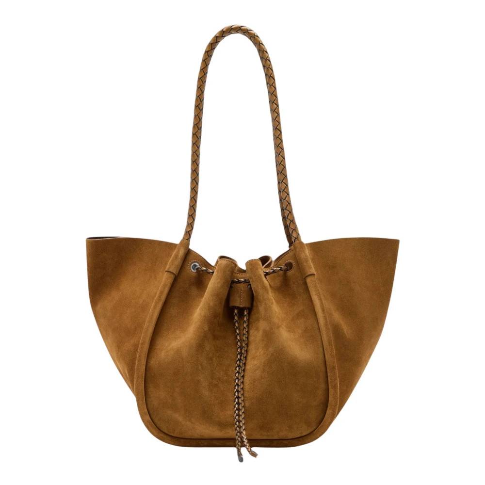 Proenza Schouler Large Ruched Tote - Tasker - Dame - Brun - ONE SIZE - Læder