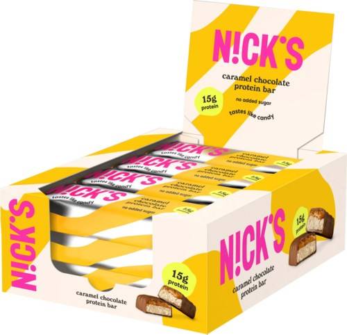 NICK'S Protein bar caramel chocolate 50 g x 12