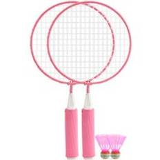 1 par barn barn badmintonracket + 2 st badmintonset utomhus fitness leksak xxuf - Rosa