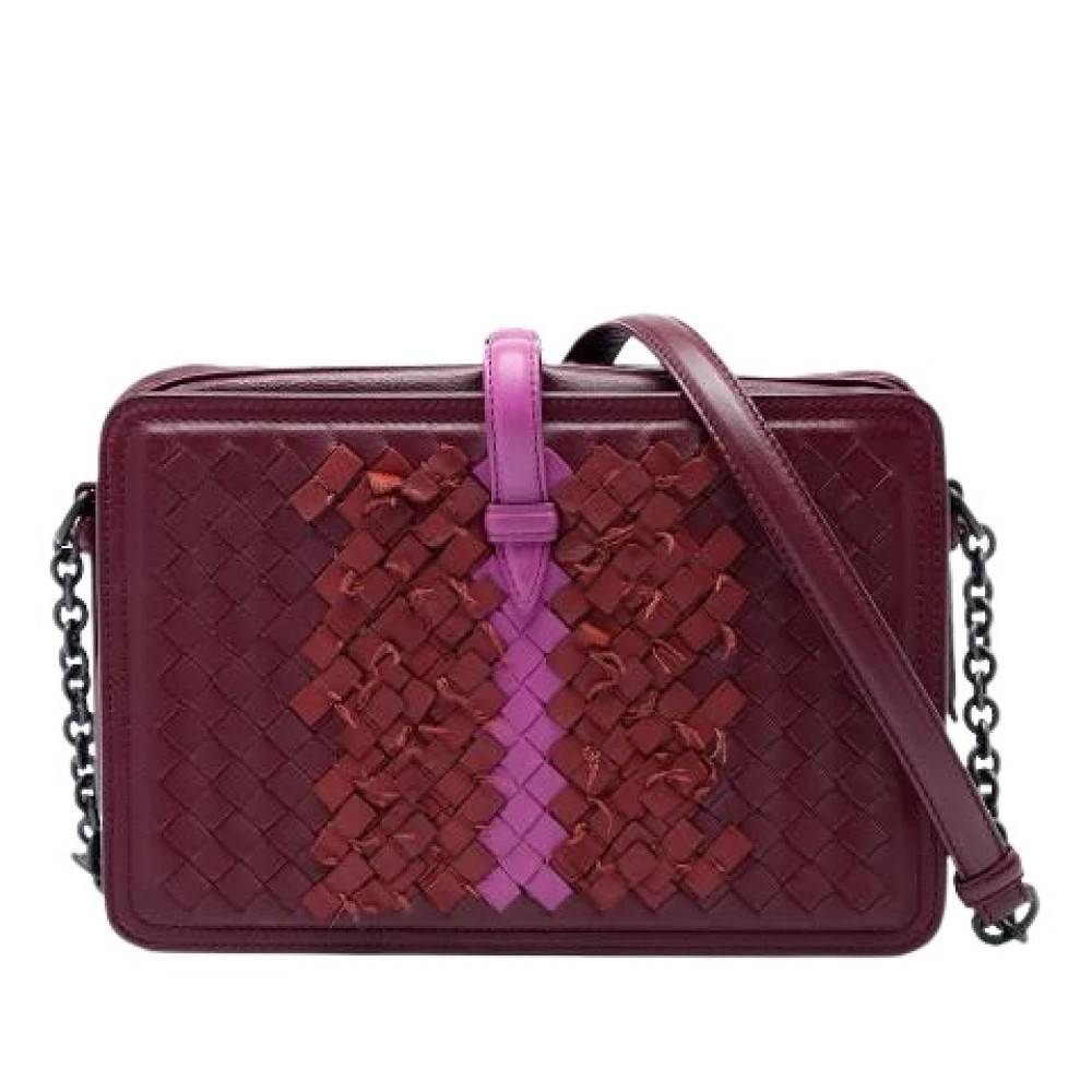 Bottega Veneta Vintage Pre-owned vævet skuldertaske med frynser - Vintage - Dame - Lilla - ONE SIZE - Uld