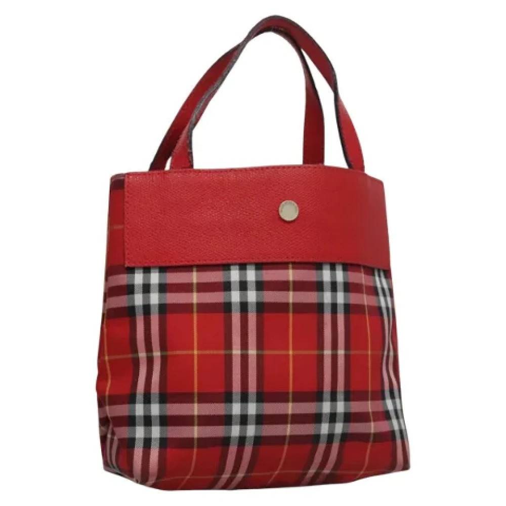 Burberry Vintage Pre-owned nylon hndtasker - Vintage - Dame - Rød - ONE SIZE - Nylon