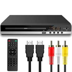 Dvd-afspillere til tv med hdmi, dvd-afspillere, der spiller alle regioner, cd-afspiller til hjemmestereosystem, hdmi og Rca-kabel inkluderet