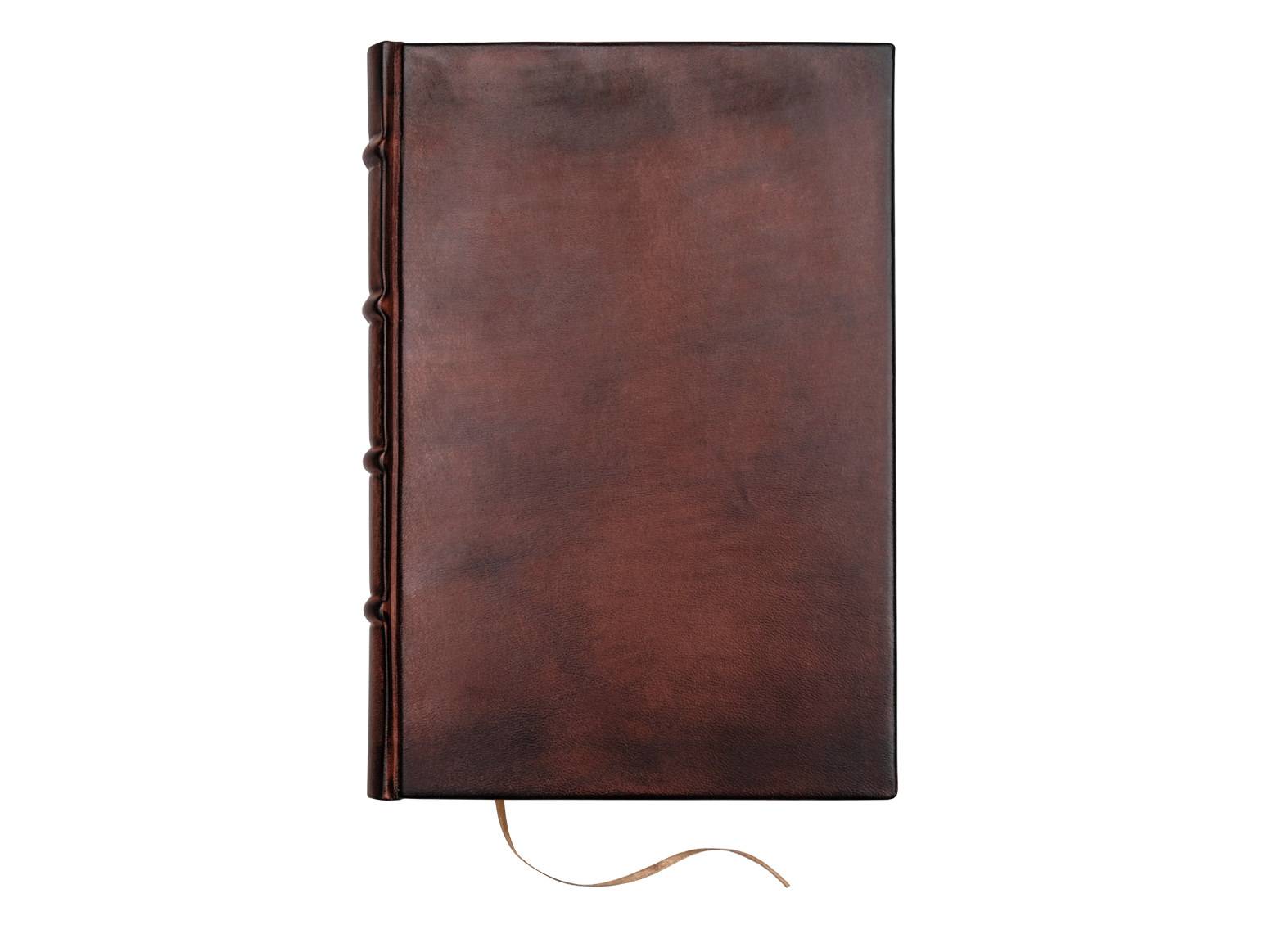 Gästbok Cicero Antik Läder Brun 180 x 260 mm