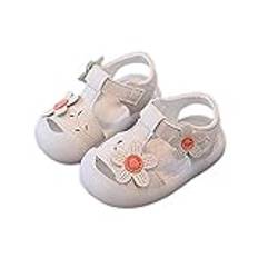 Damskor storlek 35 småbarn baby flicka skor andas sko väska sandaler flickor sandaler baby mjuk sula sandaler skor för 0 till 3 gummistövlar, Beige, 21 EU