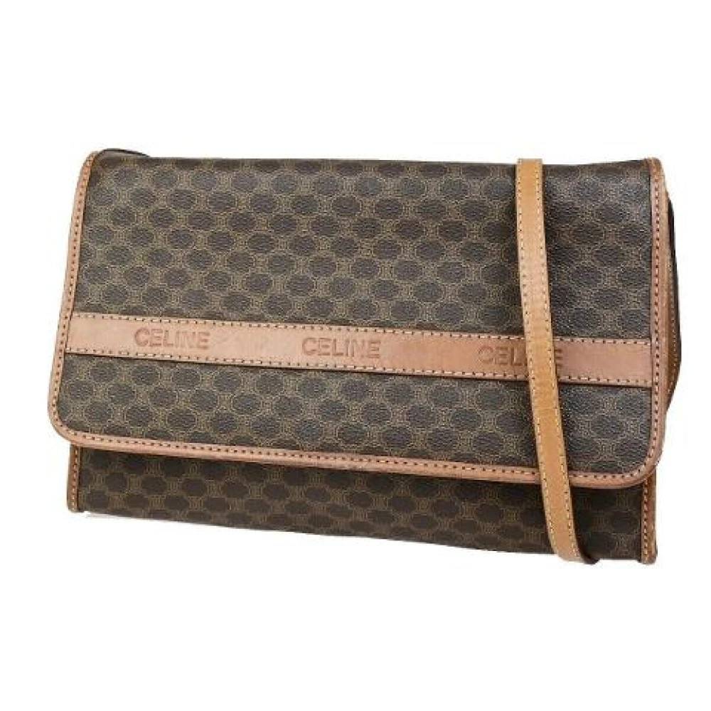 Celine Vintage Pre-owned Vintage Macadam Skuldertaske - Vintage - Dame - Brun - ONE SIZE - Uld