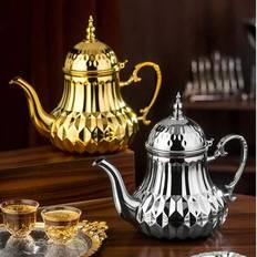 1 st marockansk tekanna, mynttekanna, arabisk kaffekanna, turkisk kaffekokare (Silver (1,4L),Guld (1,4L))