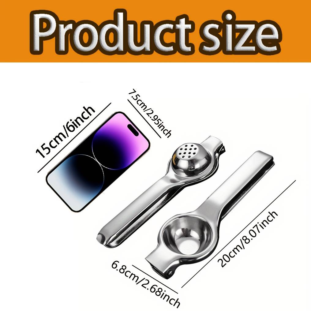 1pc Stainless Steel Manual Citrus Juicer - Duty Lemon & Orange Press, Kitchen Tool For Fresh Juice