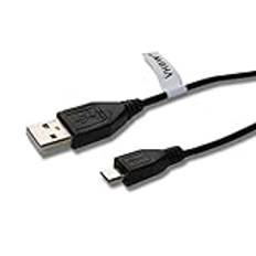 vhbw mikro-USB-kabel lämplig för Sony DSC-RX1R II (DSC-RX1RM2), FDR-AX100, FDR-AX100E, FDR-AX33, FDR-AX700 4K, FDR-AXP33 kamera, svart, 30 cm