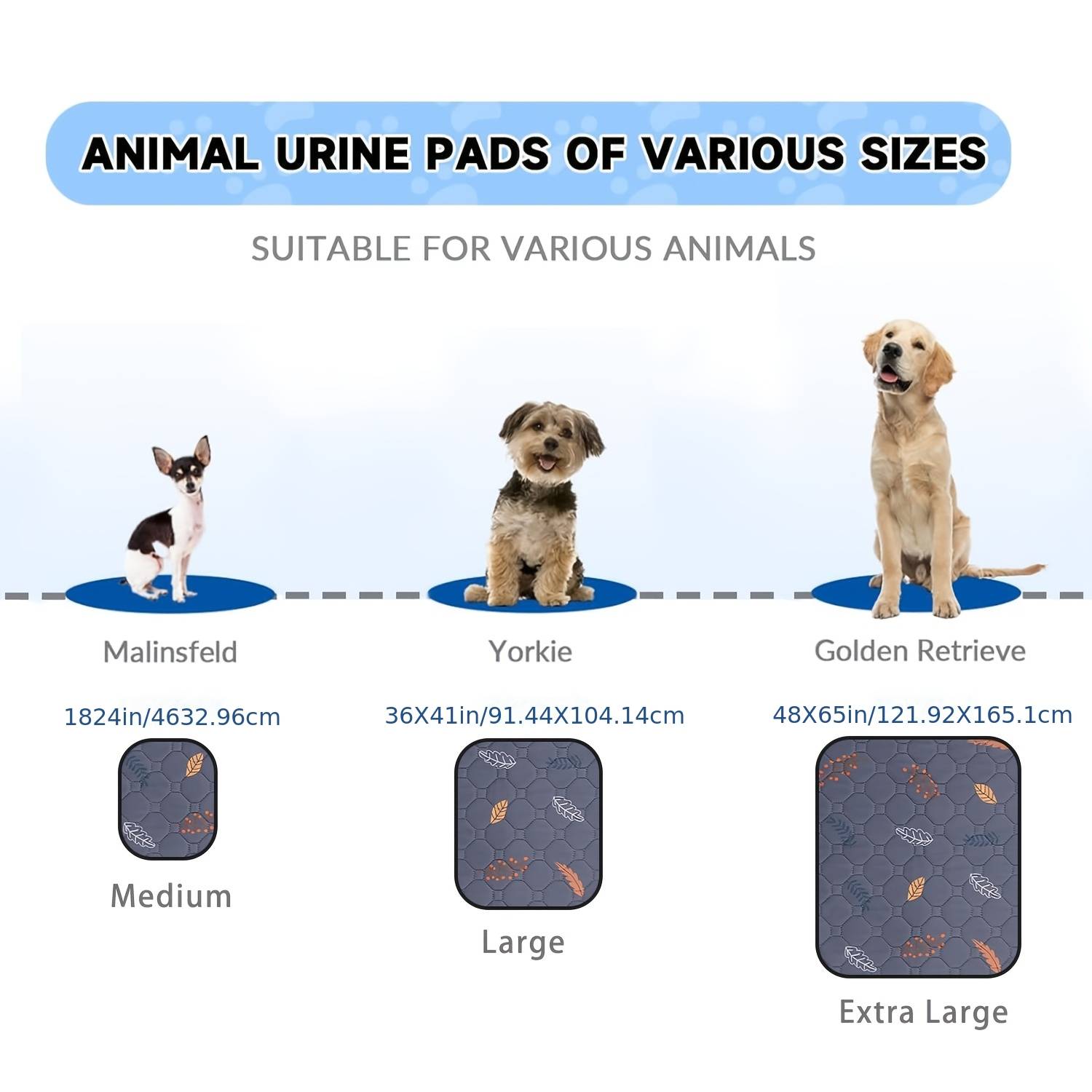 TEMU Washable Dog Pee Pads With High Absorbency, Reusable, Leak-proof And Non-slip, Pet Training Mats Suitable For Puppy Enclosures, Cages, Whelping Boxes, And Potty Training, In Gray