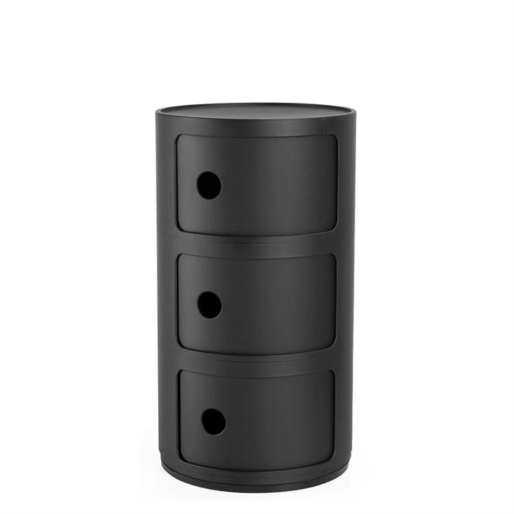 Kartell Componibili bord Matt Black 3 Rum: H59 cm