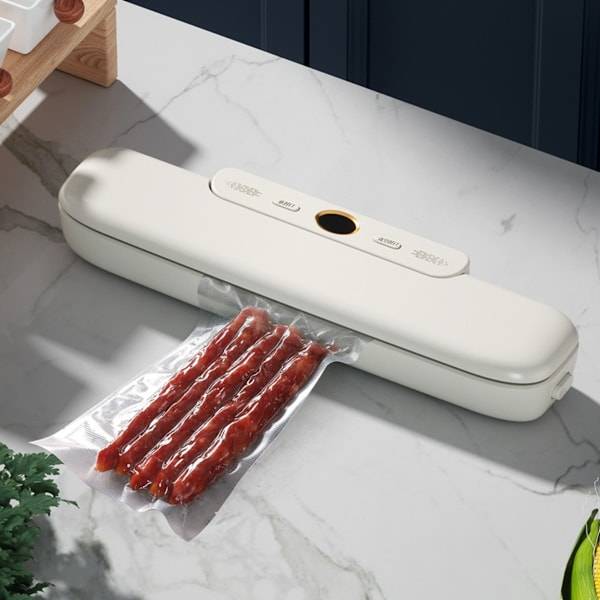 EU Plug Mini Vacuum Sealer Portabel enknapp handhållen vakuumförslutare för hem 220V ABS automatisk vakuumförsegling White
