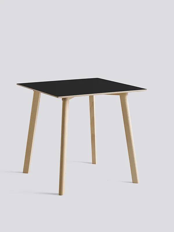 CPH Deux 210 Bord fra Hay L75 x B75 x H73 cm / Ink black laminat / Ubehandlet bøg - Jacobsen Plus