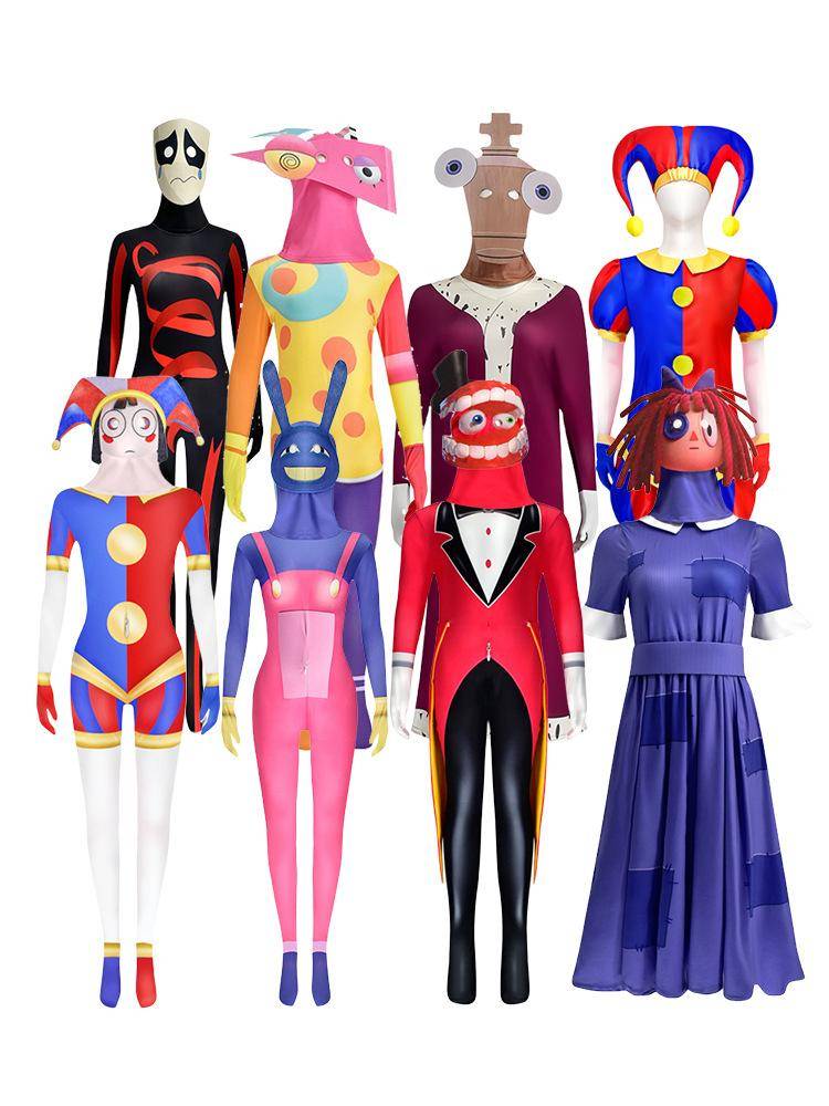 Halloween Fantastisk Digital Cirkus Jax Pomni Cosplay Jumpsuit Kostym Rollspelskläder cm
