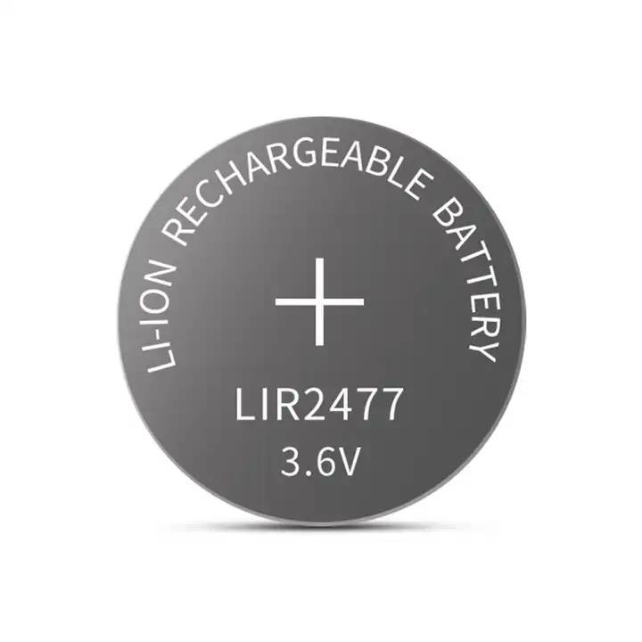 LIR2477 Knapcelle, 3.6V genopladelig