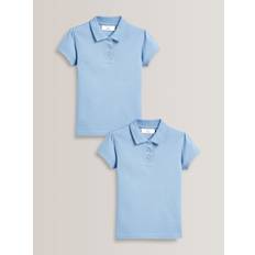 Next Blue Regular Fit 2 Pack 100% Cotton Short Sleeve Polo Shirts (3-16yrs) - 8 Years (128 cm)