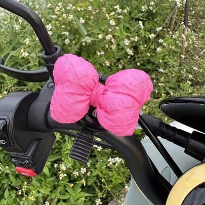1 st söt stor rosettcykelklocka, styredekoration, cykelaccessoar - Multifärgad (Rosa rosett 1 st)