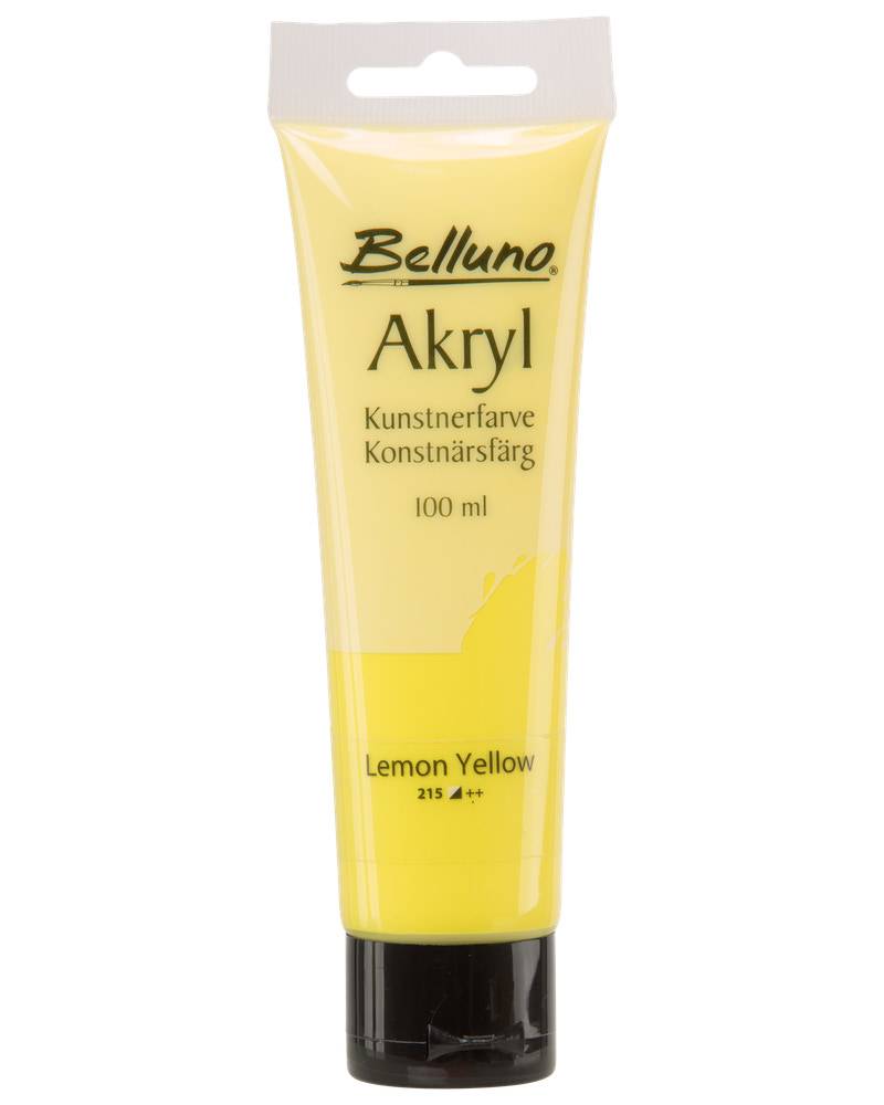 Belluno Akrylfärg gul 100 ml