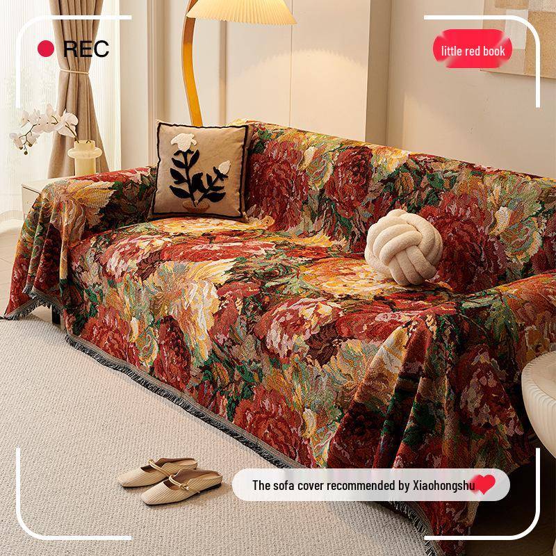 Elegant Jacquard Sofföverdrag: Repskyddande, Fläckbeständig, Halkfri. Perfekt för alla årstider.