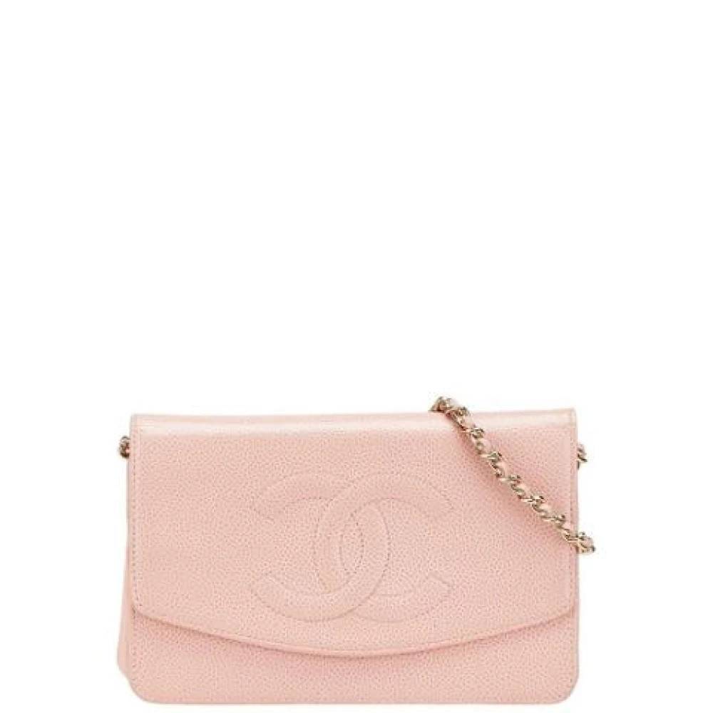 Chanel Vintage Pre-owned Vintage Cross Body Taske - Vintage - Dame - Lyserød - ONE SIZE - Læder