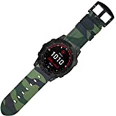 ESTUYOYA - Kompatibel silikonrem med Garmin Fenix 7S/7S Solar/6S/6S Pro/5S/5S Plus/S2 Delta S Armband 20mm Militär Armé Kamouflage Färger, 3-stor, Elegant, mjuk