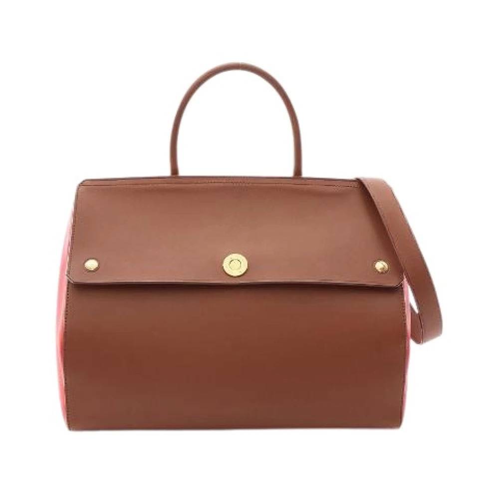 Burberry Vintage Pre-owned Elizabeth 2way Læder Tote Bag - Vintage - Dame - Brun - ONE SIZE - Læder